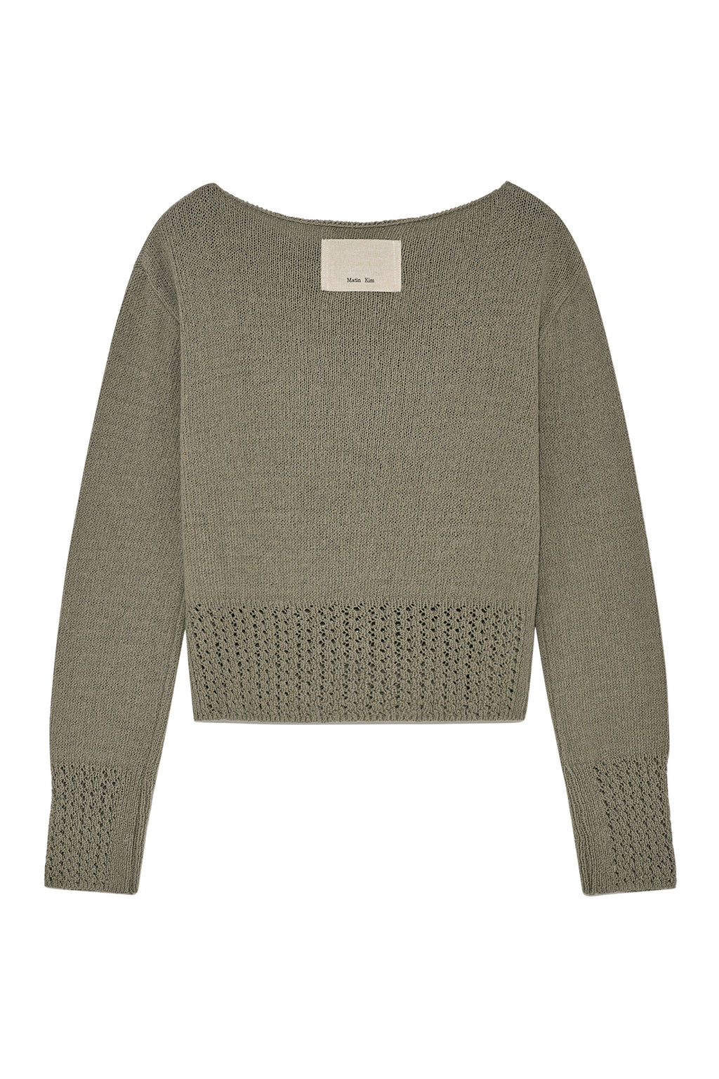 Matin Kim - For Lovers Punching Point Pullover (Olive) product image 2 | TRAB K-Fashion Australia