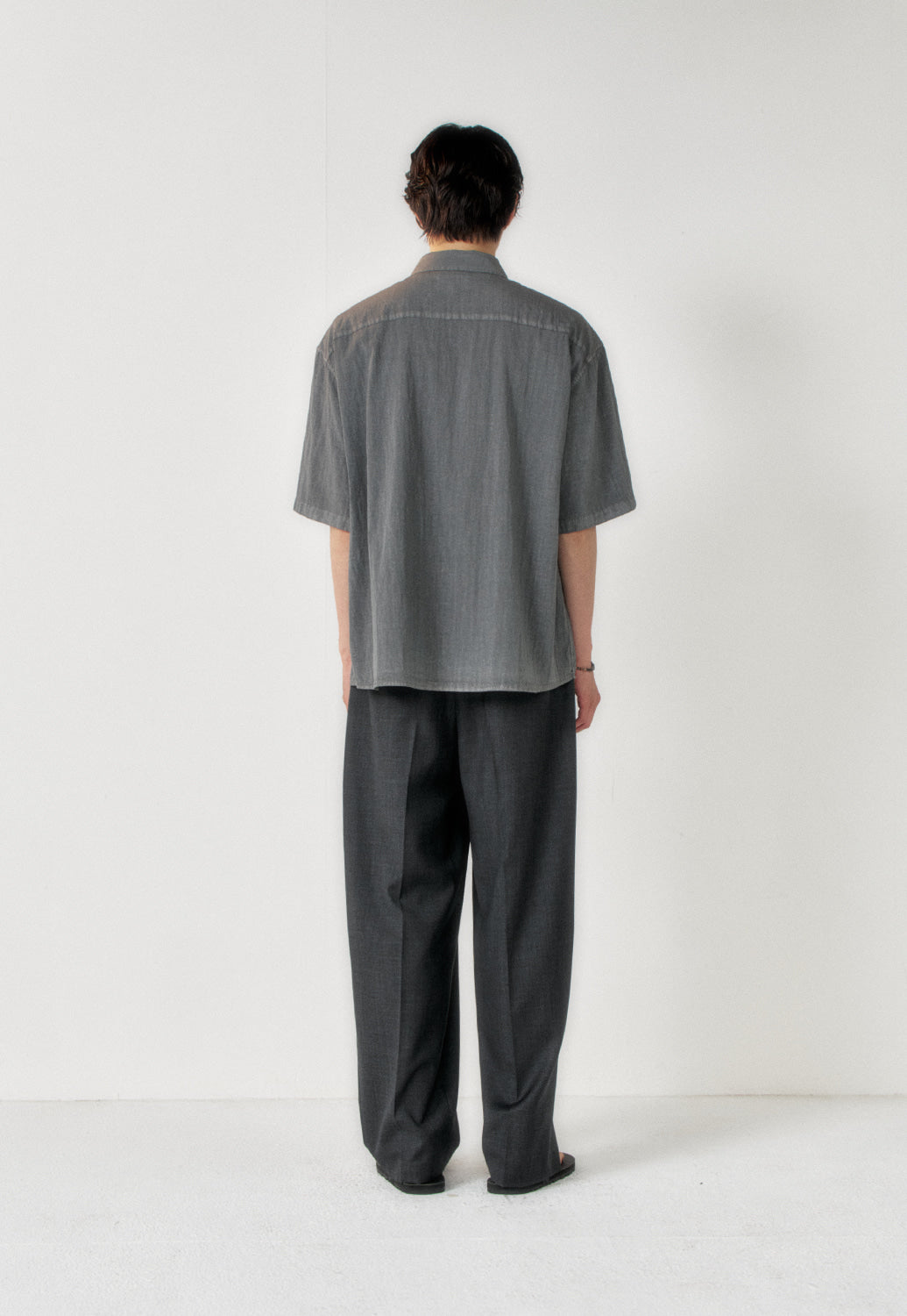 Art if acts - Garment Dyed Two Pocket Half Shirt (Vintage Charcoal) product image 3 | TRAB K-Fashion Australia
