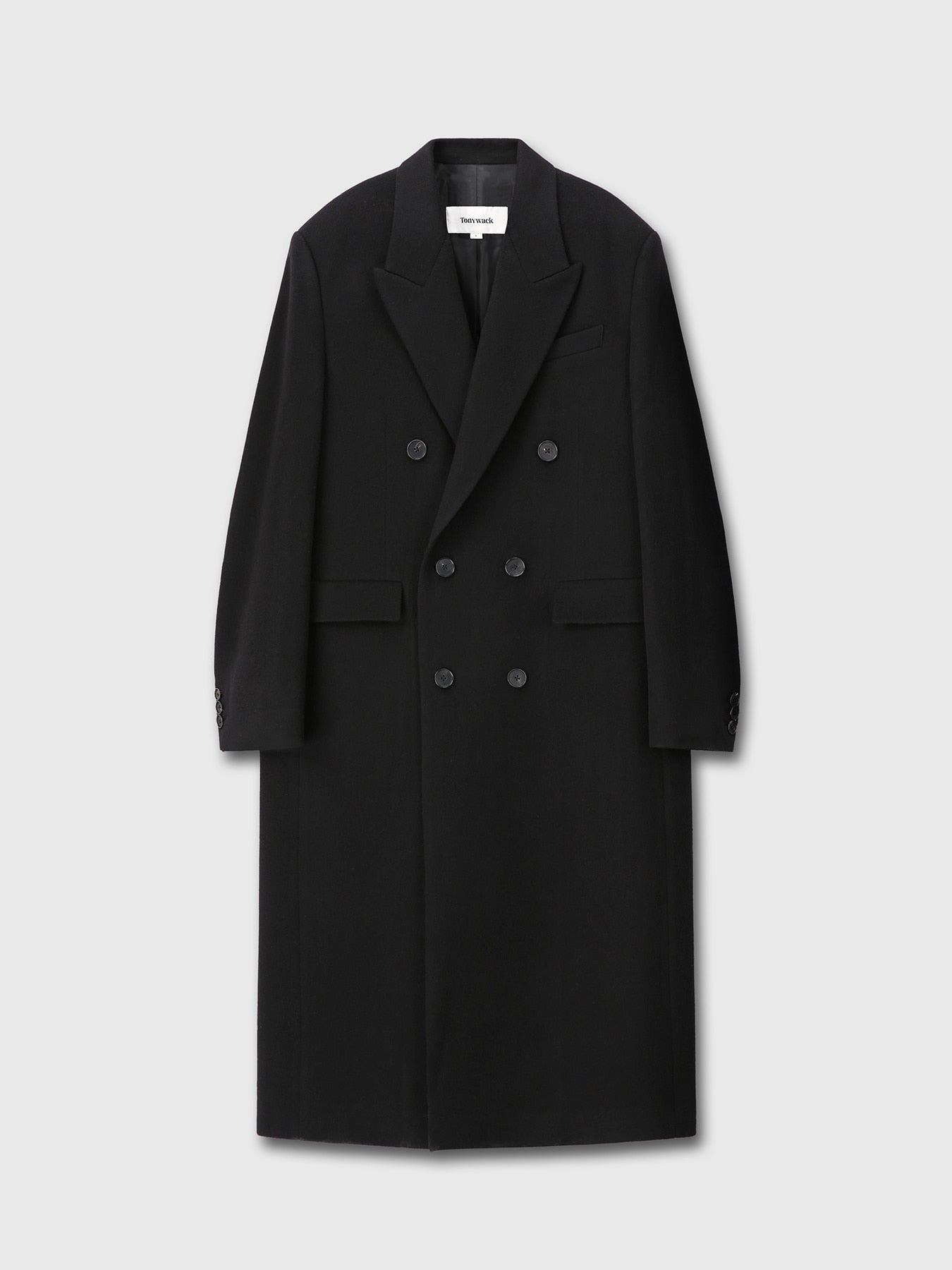 Tonywack - Wool And Cashmere Double-Breasted Coat (Black) product image 11 | TRAB K-Fashion Australia