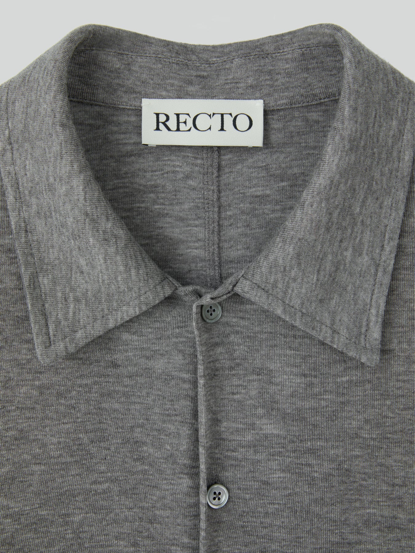 Recto - Slim Fit Jersey Shirt (Melange Grey) product image 8 | TRAB K-Fashion Australia