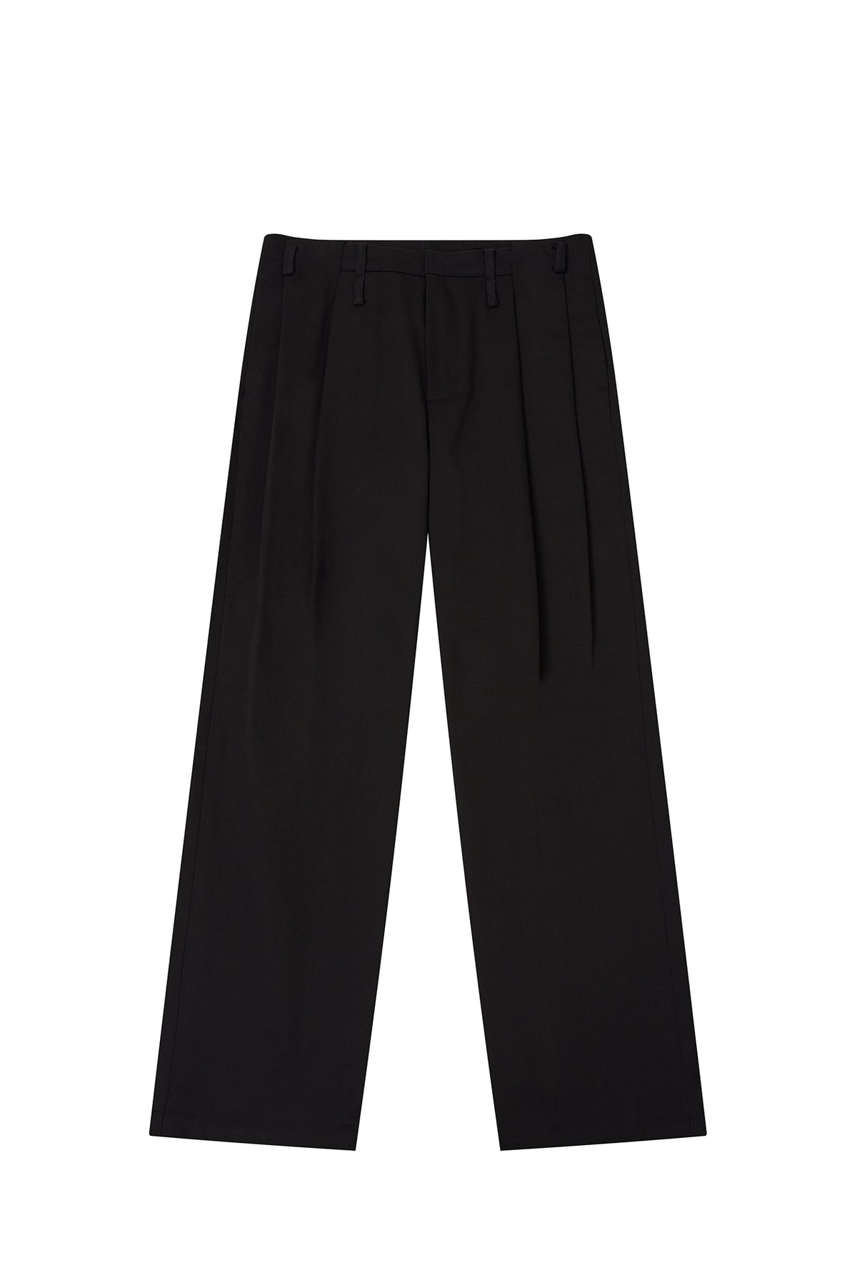 STU - Arch Pleat Cotton Pants (Black) product image 14 | TRAB K-Fashion Australia