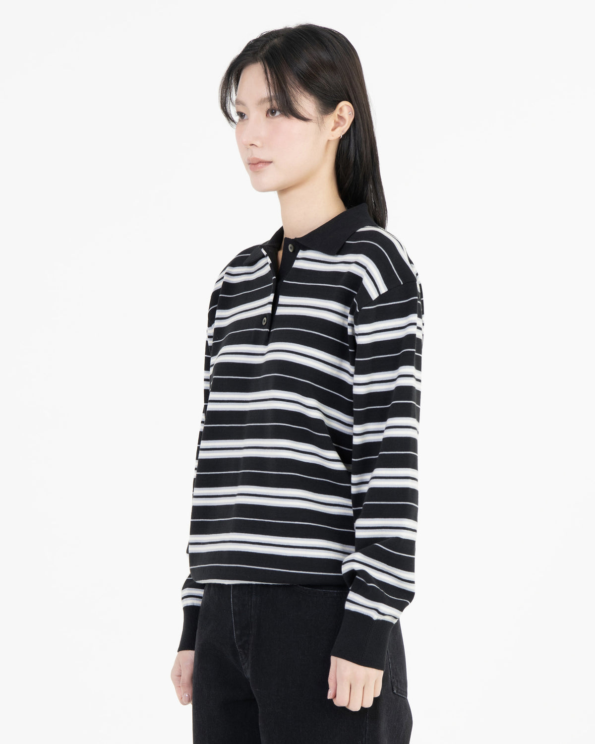 Brownyard - Stripe Knit Pique (Navy) product image 4 | TRAB K-Fashion Australia