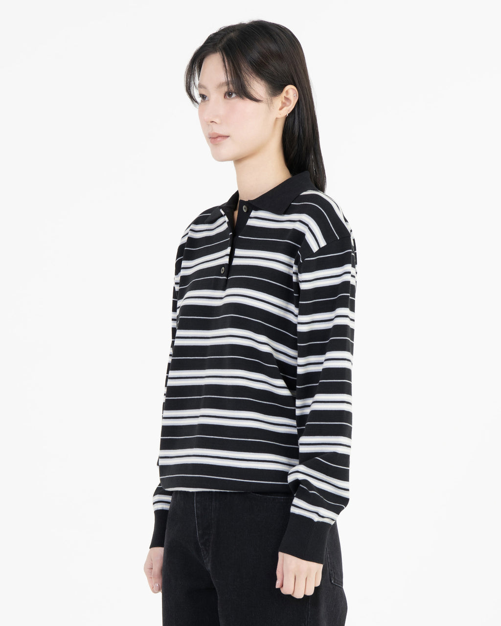 Brownyard - Stripe Knit Pique (Navy) product image 4 | TRAB K-Fashion Australia