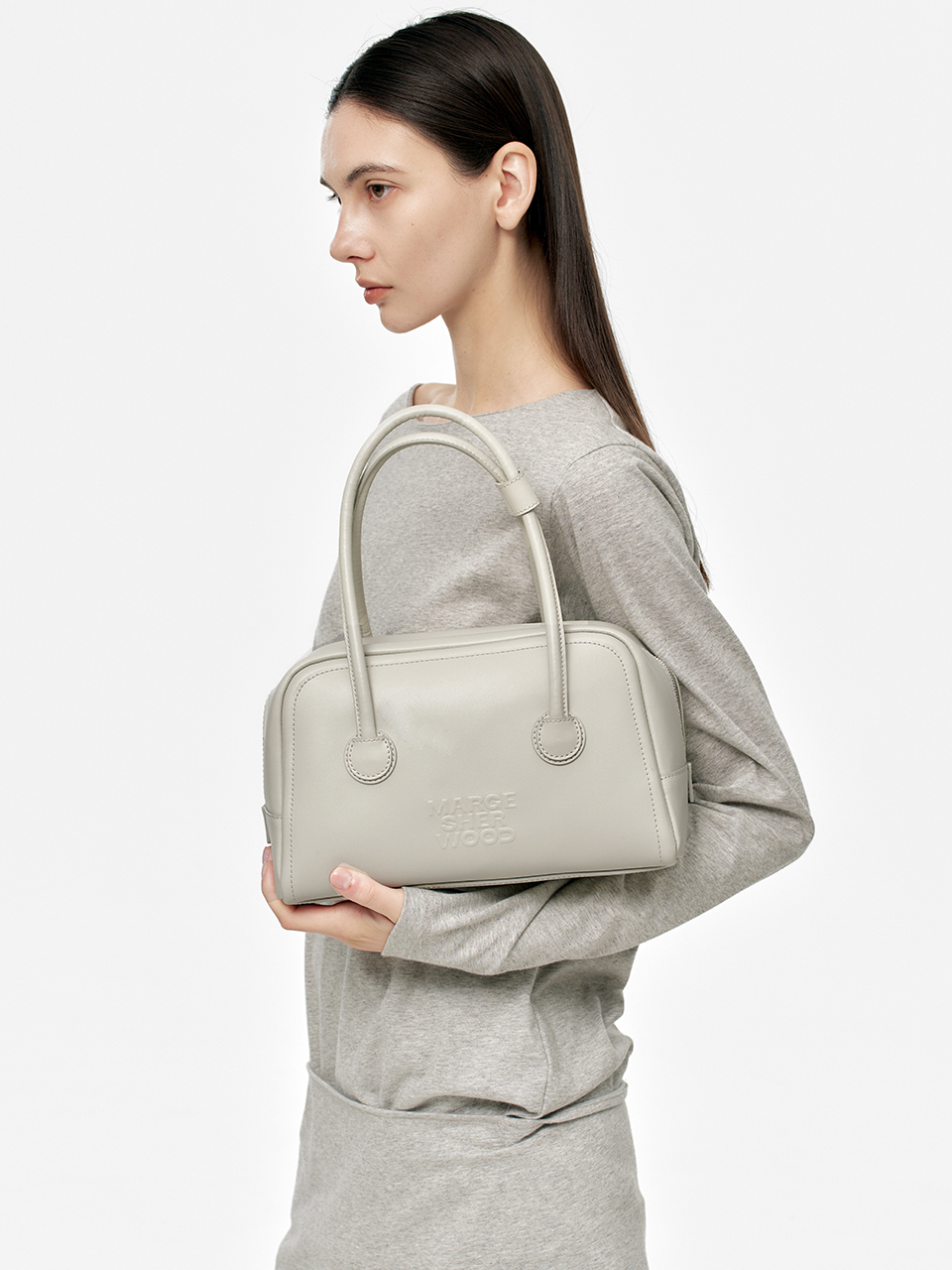 Marge Sherwood - Soft Tote (Light Grey Plain) product image 2 | TRAB K-Fashion Australia