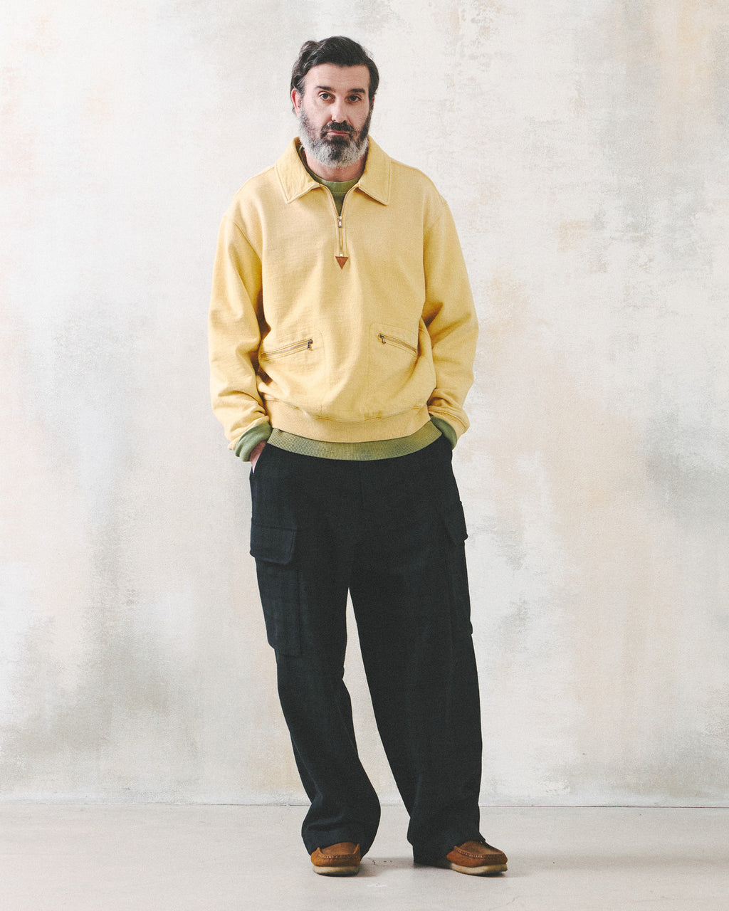 Eastlogue - Caravan Half Zip-up Sweat (Yellow) product image 1 | TRAB K-Fashion Australia