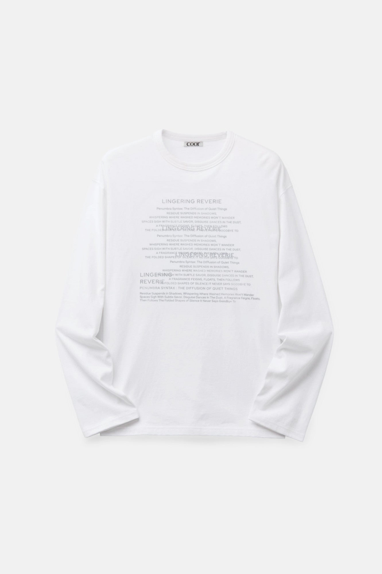 Coor - Printed Long Sleeve T-Shirt (White) product image 1 | TRAB K-Fashion Australia