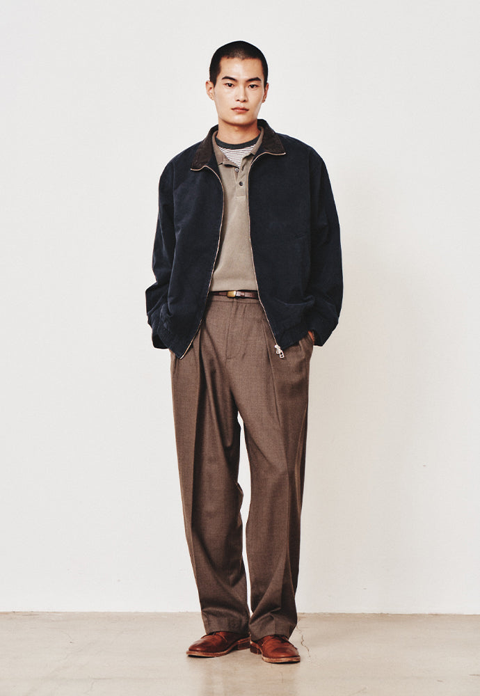 Art if acts - Washed Leather Collar Jacket (Dark Navy) product image 6 | TRAB K-Fashion Australia