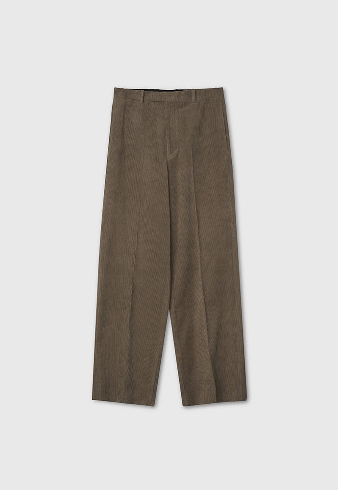 Tonywack - Corduroy Wide-Leg Tailored Trousers (Taupe) product image 6 | TRAB K-Fashion Australia