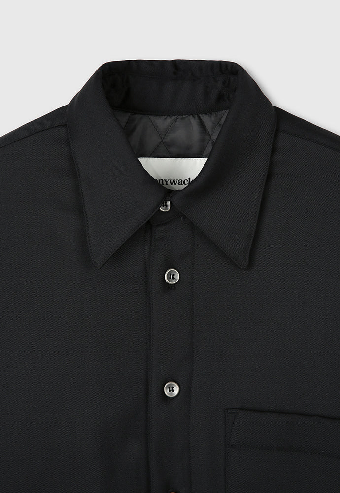 Tonywack - Hard Twist Wool Padded Shirt Jacket (Black) product image 10 | TRAB K-Fashion Australia