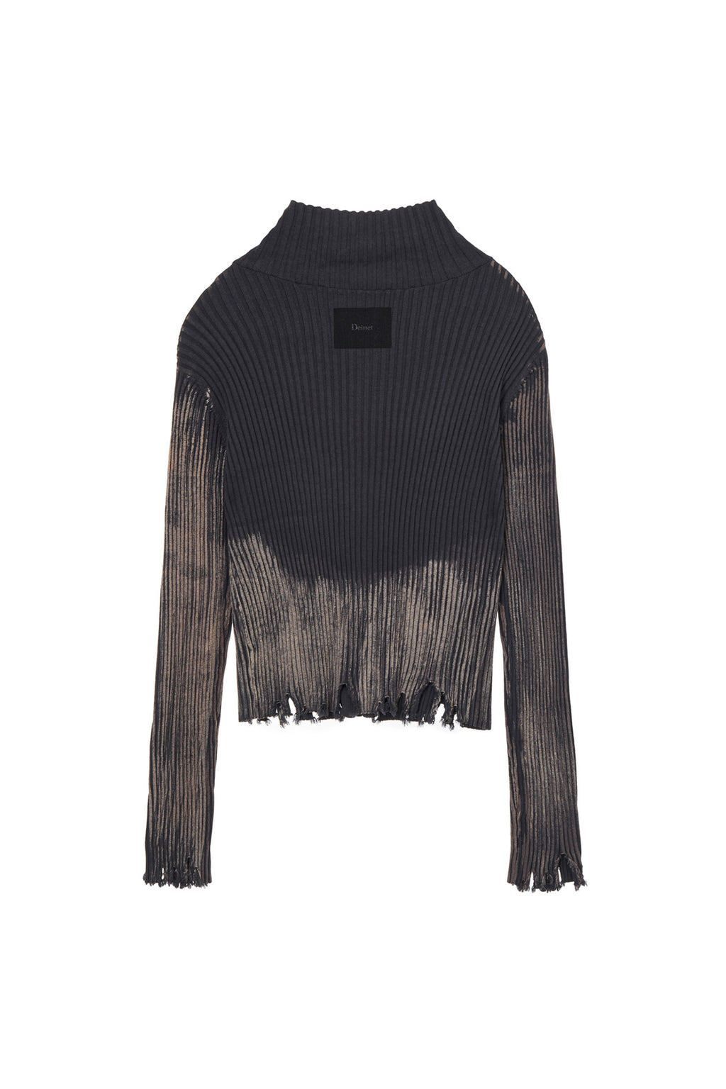 Deinet - Brush Ribbed Knit Zip Up (Charcoal) product image 2 | TRAB K-Fashion Australia