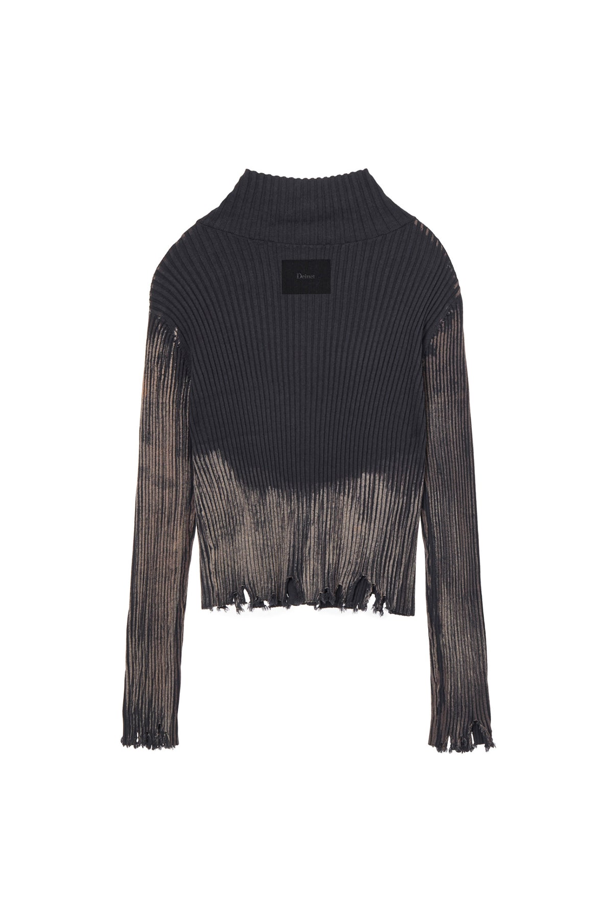 Deinet - Brush Ribbed Knit Zip Up (Charcoal) product image 2 | TRAB K-Fashion Australia