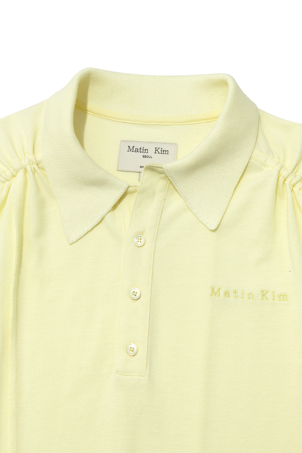 Matin Kim - Two Way String Point Pique Top (Light Yellow) product image 3 | TRAB K-Fashion Australia
