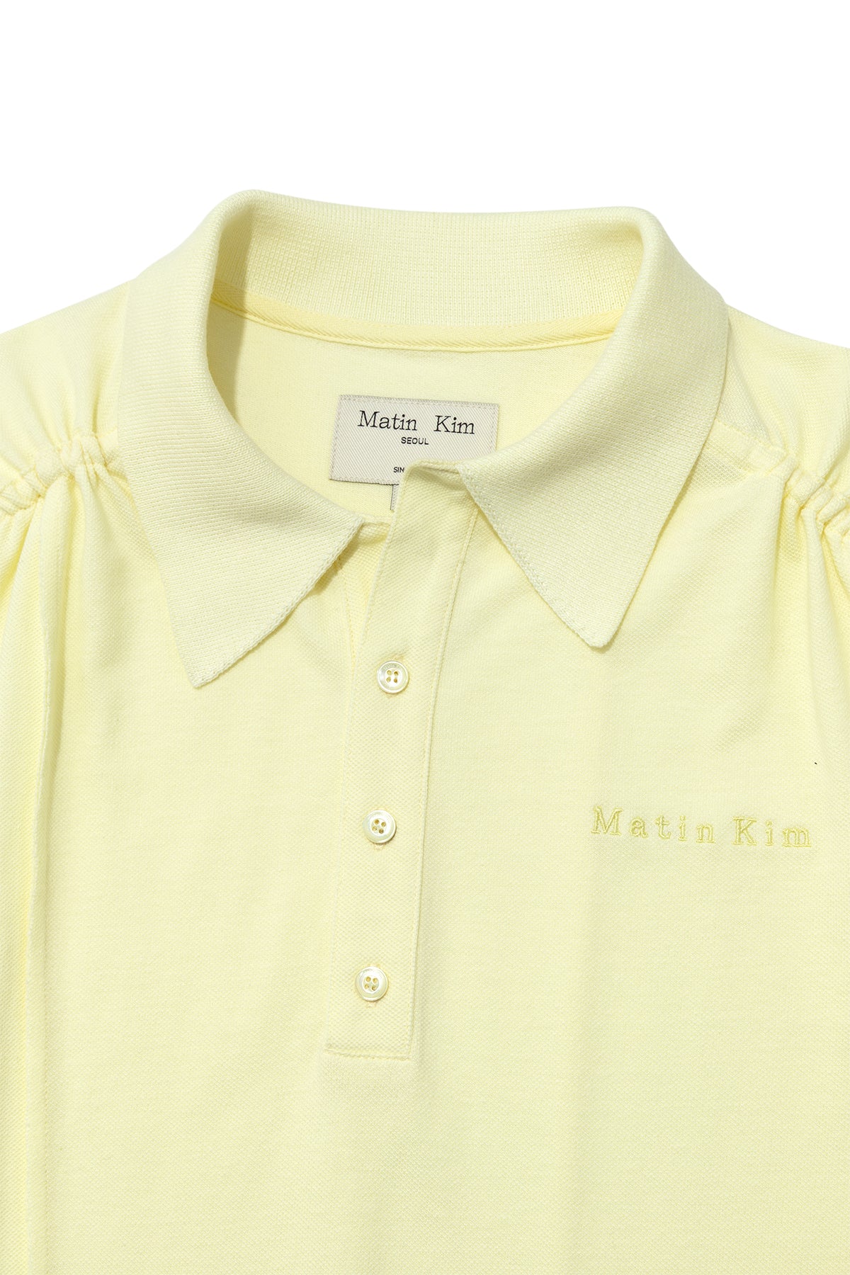 Matin Kim - Two Way String Point Pique Top (Light Yellow) product image 3 | TRAB K-Fashion Australia