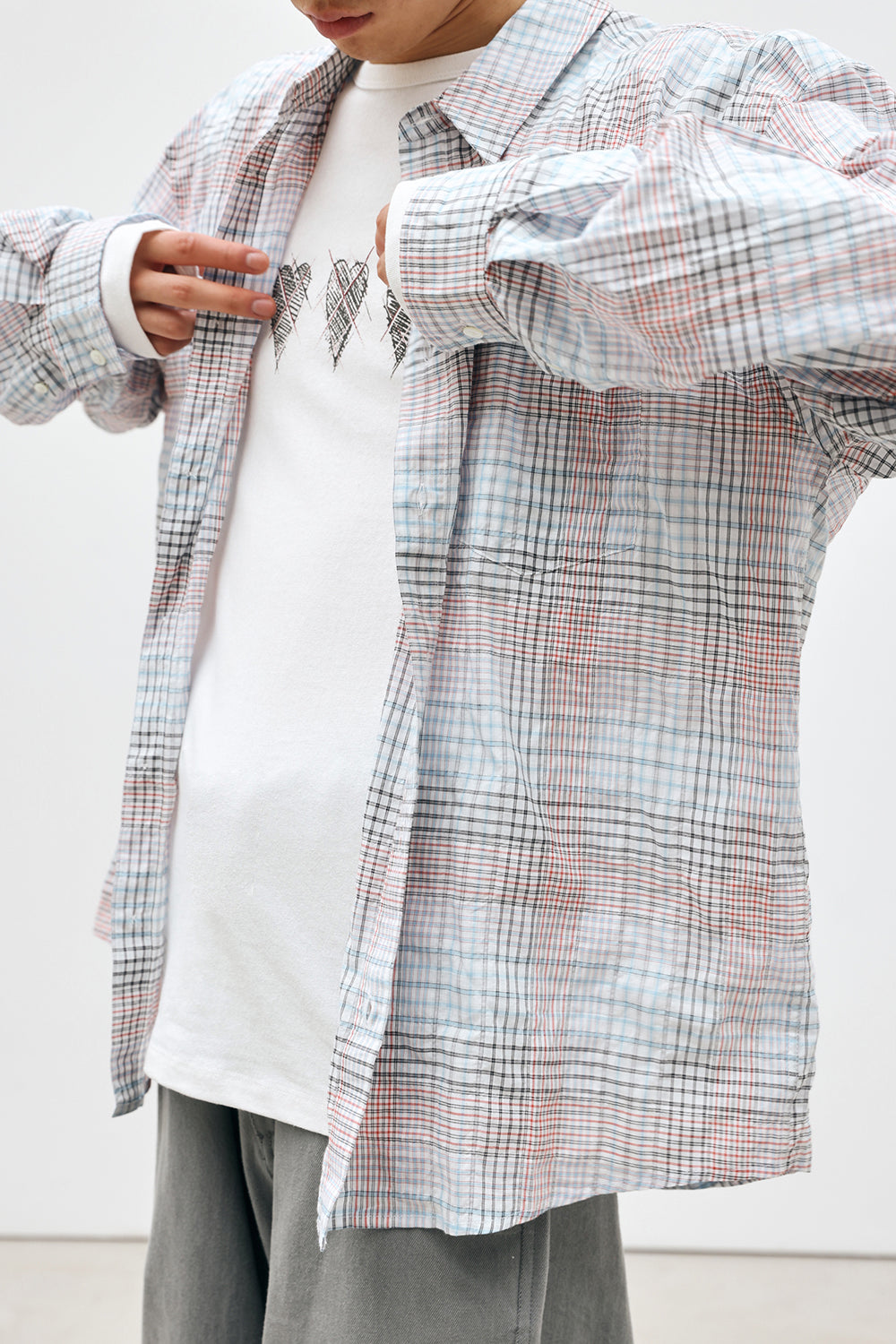 Hatchingroom - Classic Shirt Multi Check (White) product image 8 | TRAB K-Fashion Australia