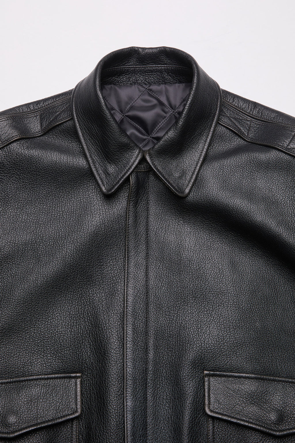 Coor - Goat Skin A-2 Leather Jacket (Black) product image 5 | TRAB K-Fashion Australia