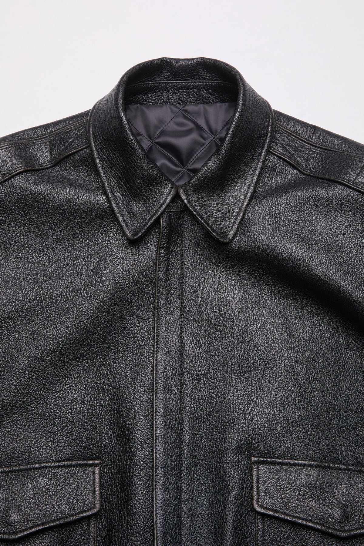 Coor - Goat Skin A-2 Leather Jacket (Black) product image 5 | TRAB K-Fashion Australia