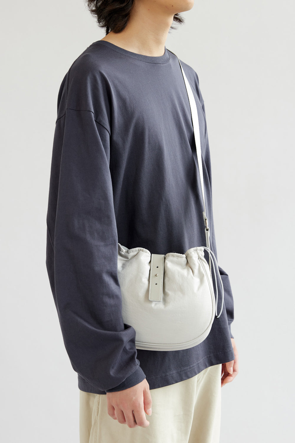 Hatchingroom - Wavy Bag Mini Padded Nylon Light (Grey) product image 10 | TRAB K-Fashion Australia