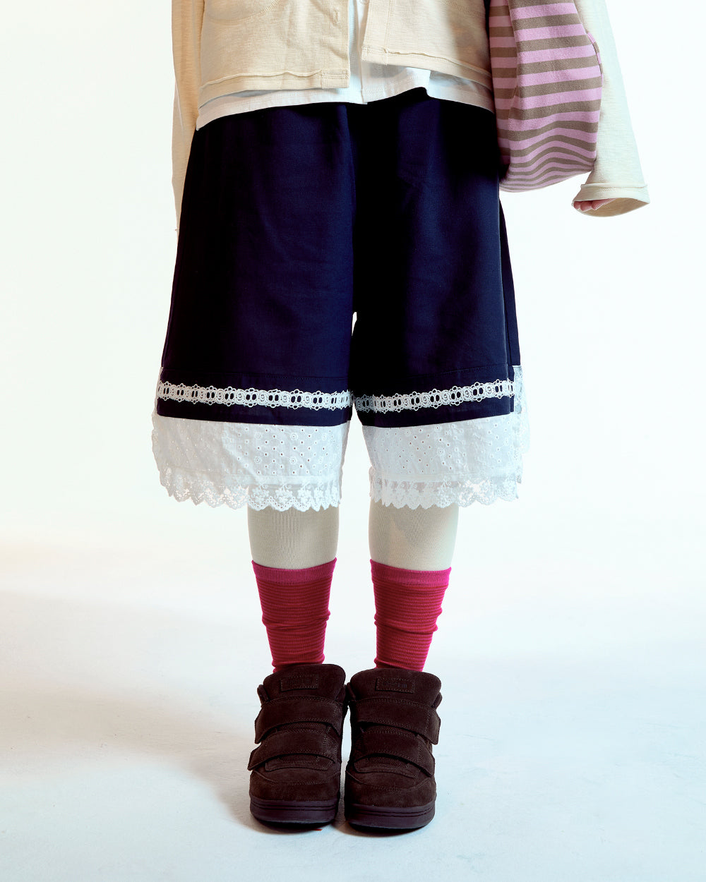 Coyseio - Lace Shorts (Navy) product image 4 | TRAB K-Fashion Australia