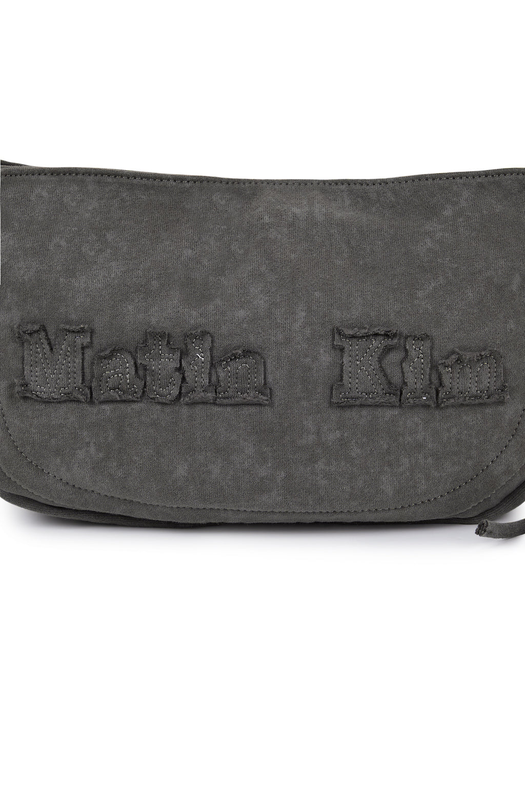 Matin Kim - Applique Logo Jersey Shoulder Bag (Charcoal) product image 3 | TRAB K-Fashion Australia