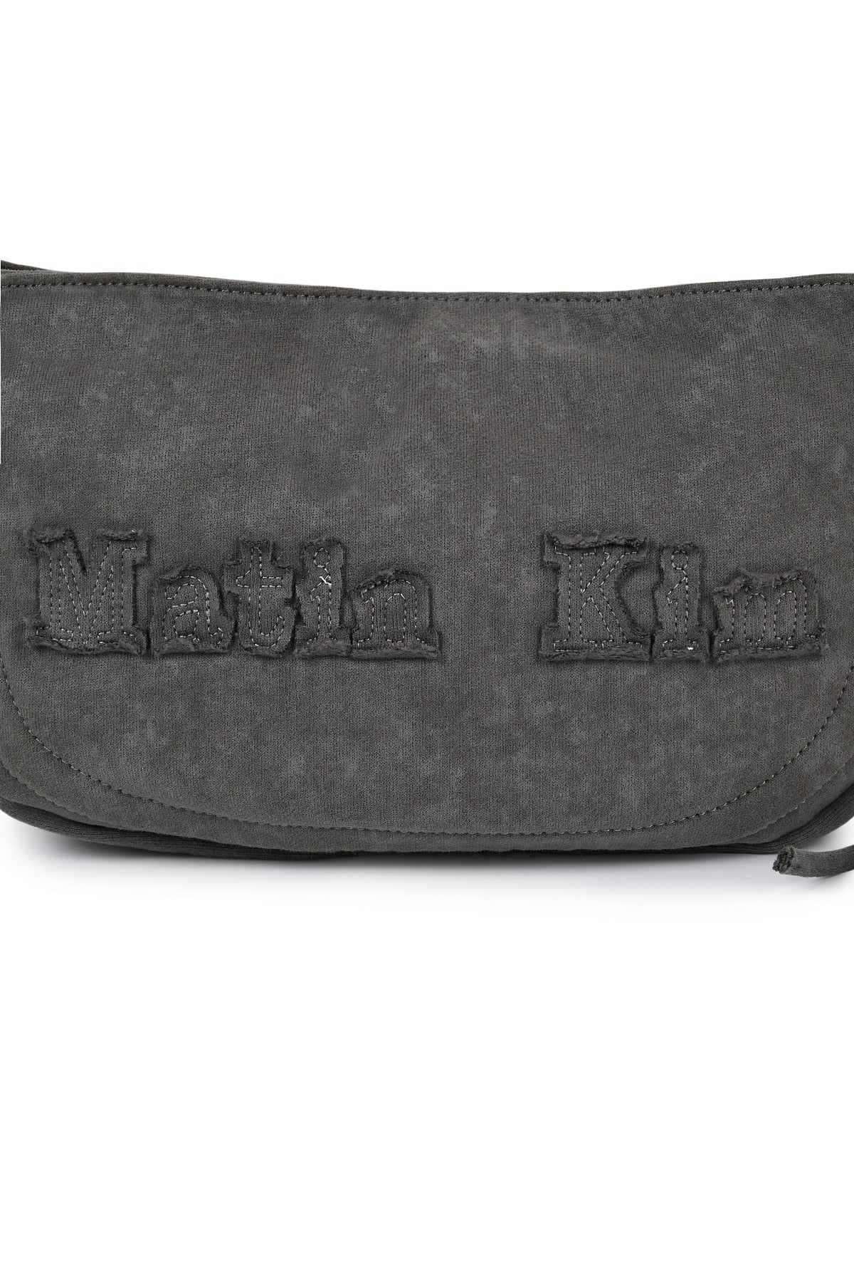Matin Kim - Applique Logo Jersey Shoulder Bag (Charcoal) product image 3 | TRAB K-Fashion Australia