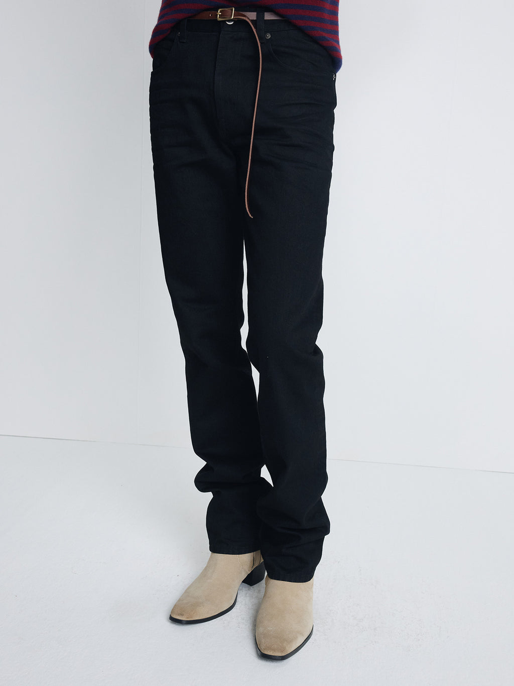 Tonywack - Slim-Straight Denim Jeans (Rinsed Black) product image 4 | TRAB K-Fashion Australia
