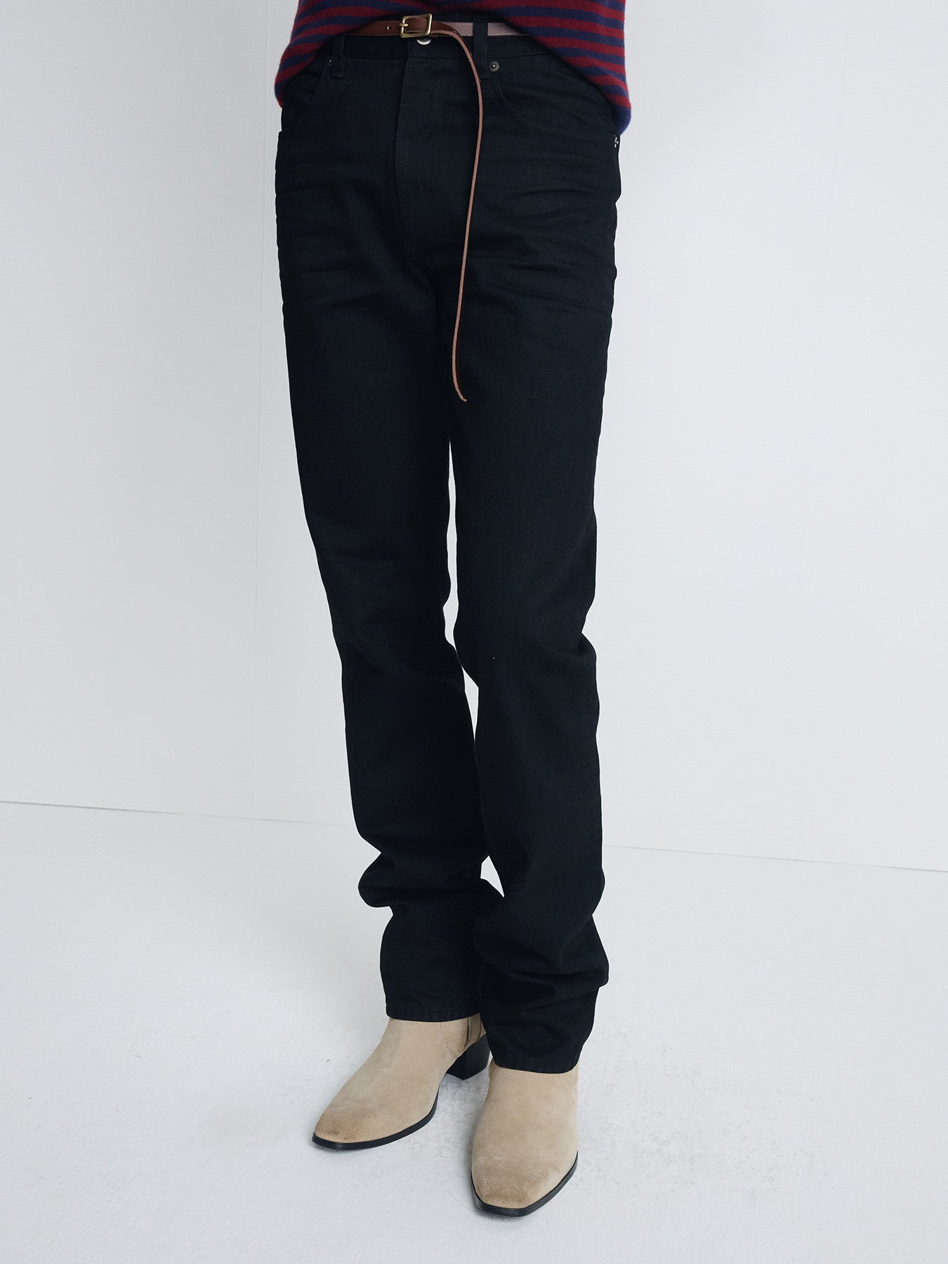 Tonywack - Slim-Straight Denim Jeans (Rinsed Black) product image 4 | TRAB K-Fashion Australia