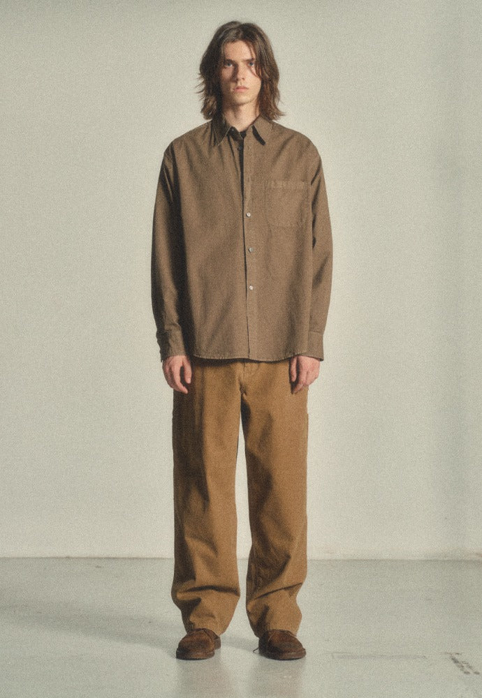 Art if acts - Padre Garment-dyed Shirt (Brown) product image 1 | TRAB K-Fashion Australia