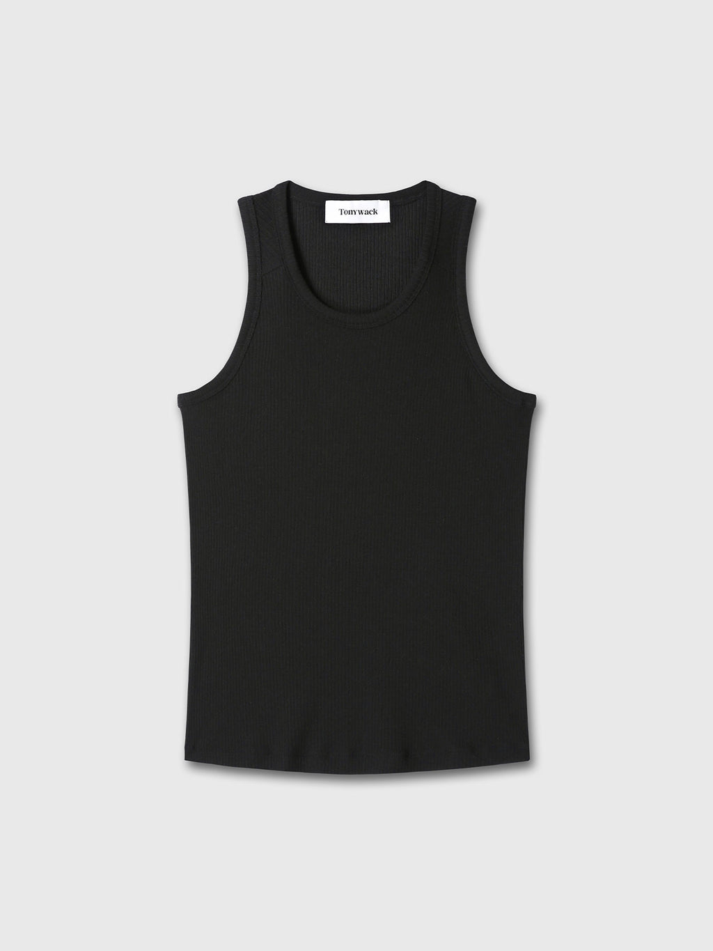Tonywack - Silk Lyocell Rib Tank Top Japanese Fabric (Black) product image 10 | TRAB K-Fashion Australia