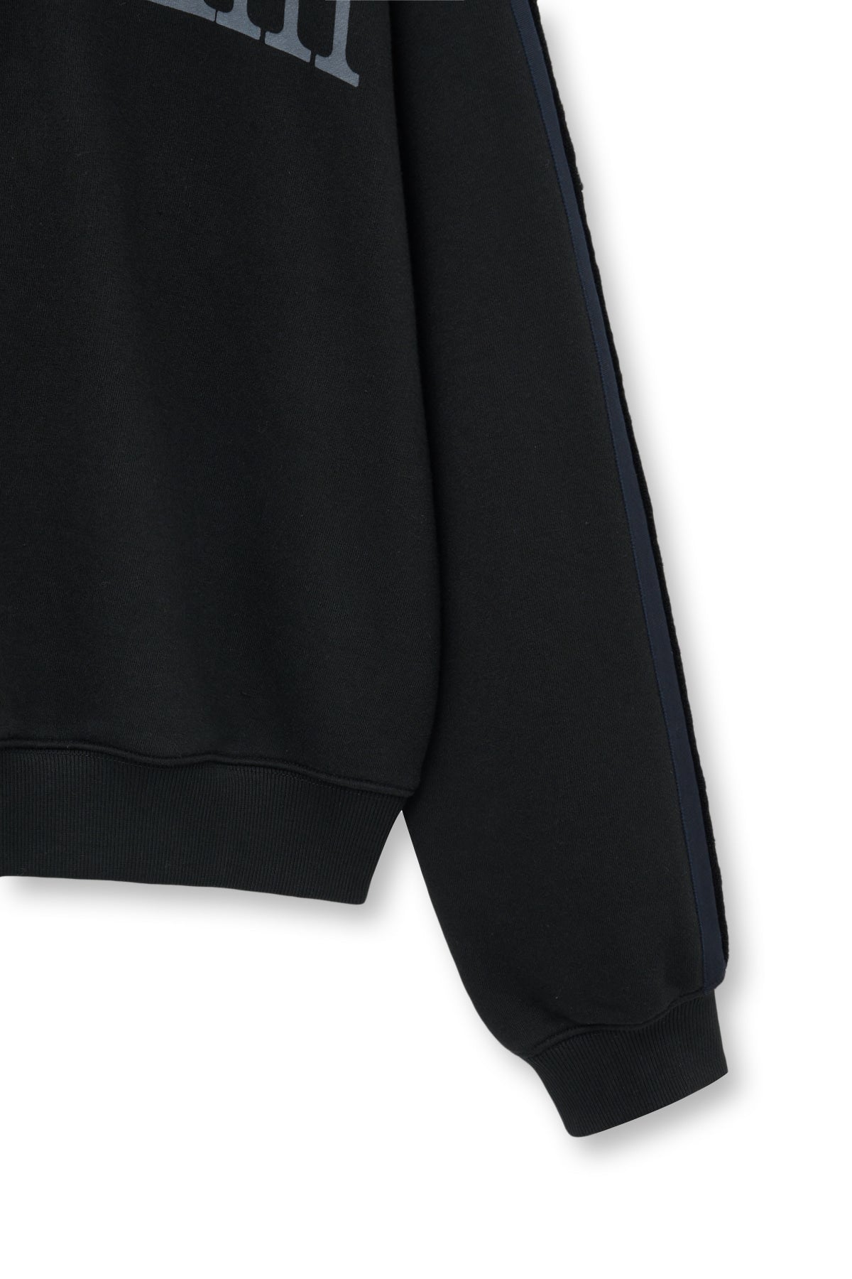 Matin Kim - Cut Out Half Zip Sweatshirt (Black) product image 5 | TRAB K-Fashion Australia