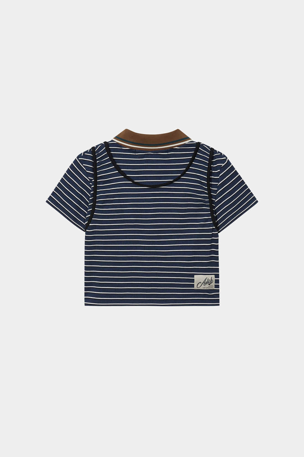 Andersson Bell - Shirring Binding Stripe Collar Top (Blue) product image 9 | TRAB K-Fashion Australia