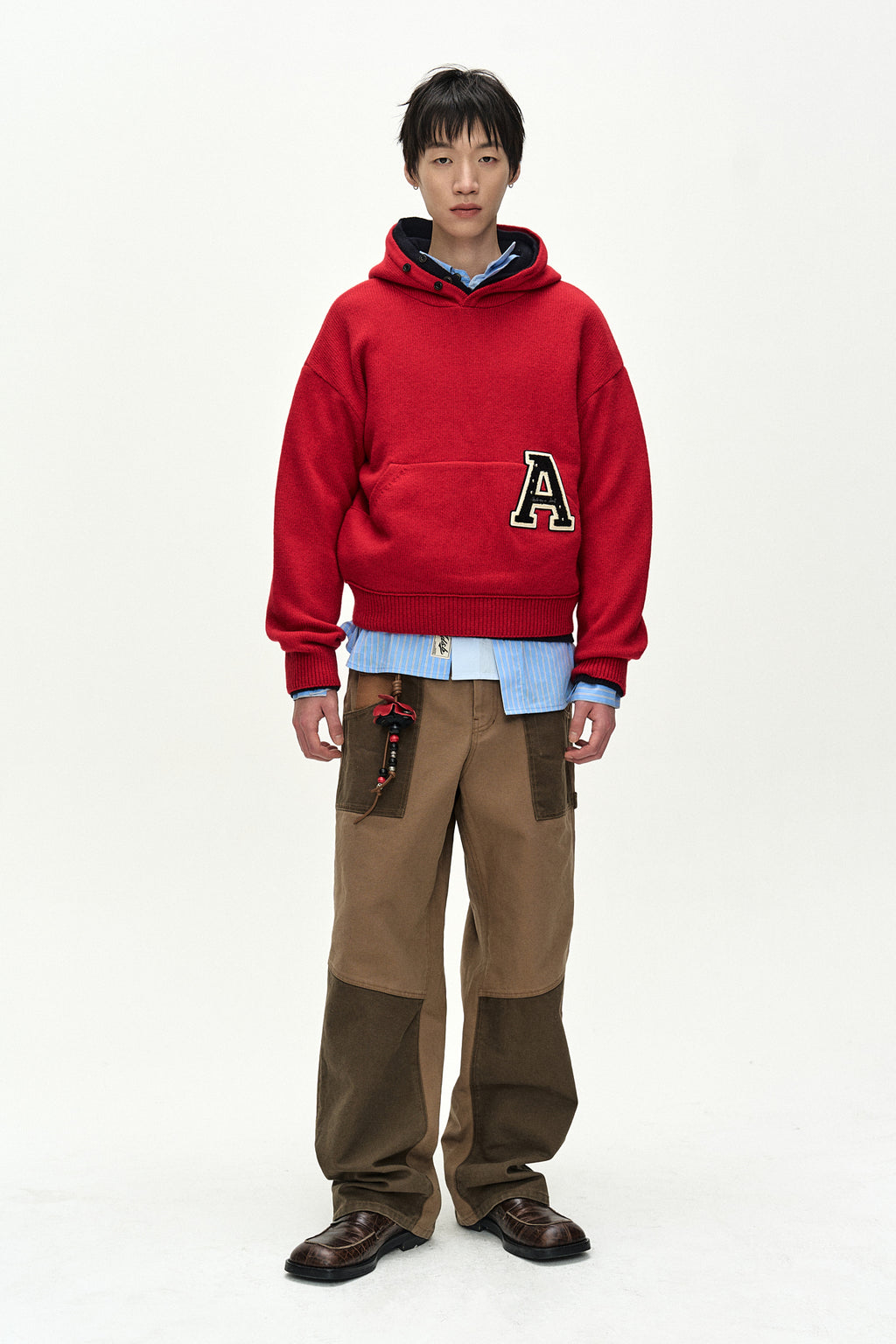 Andersson Bell - (essential) Unisex Varsity Patch Hoodie (red) (Red) product image 2 | TRAB K-Fashion Australia