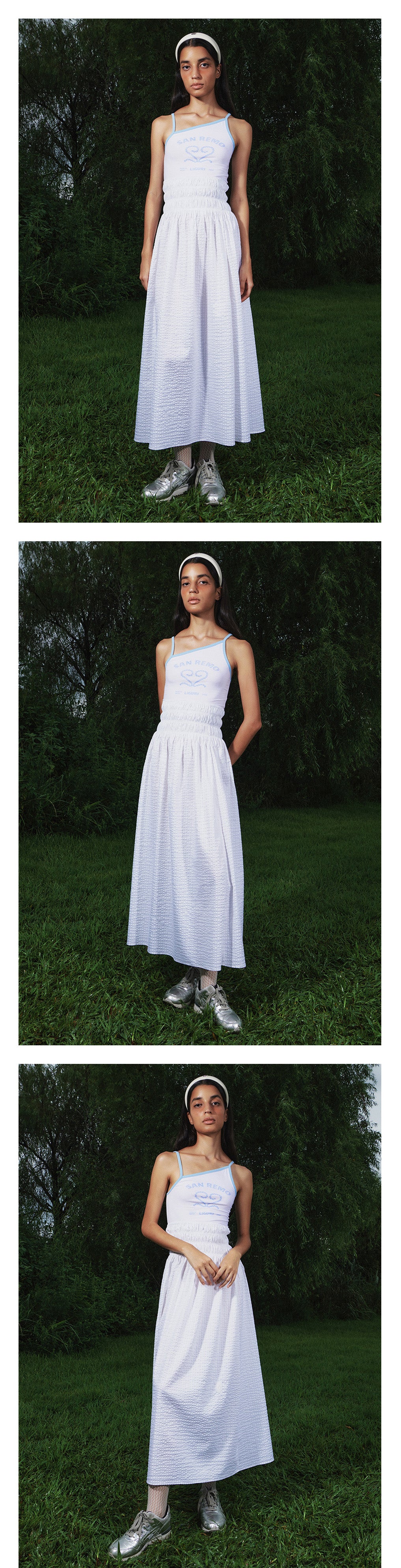 Kijun - Sanremo Tank Top (Off-White Sky Blue) product image 1 | TRAB K-Fashion Australia