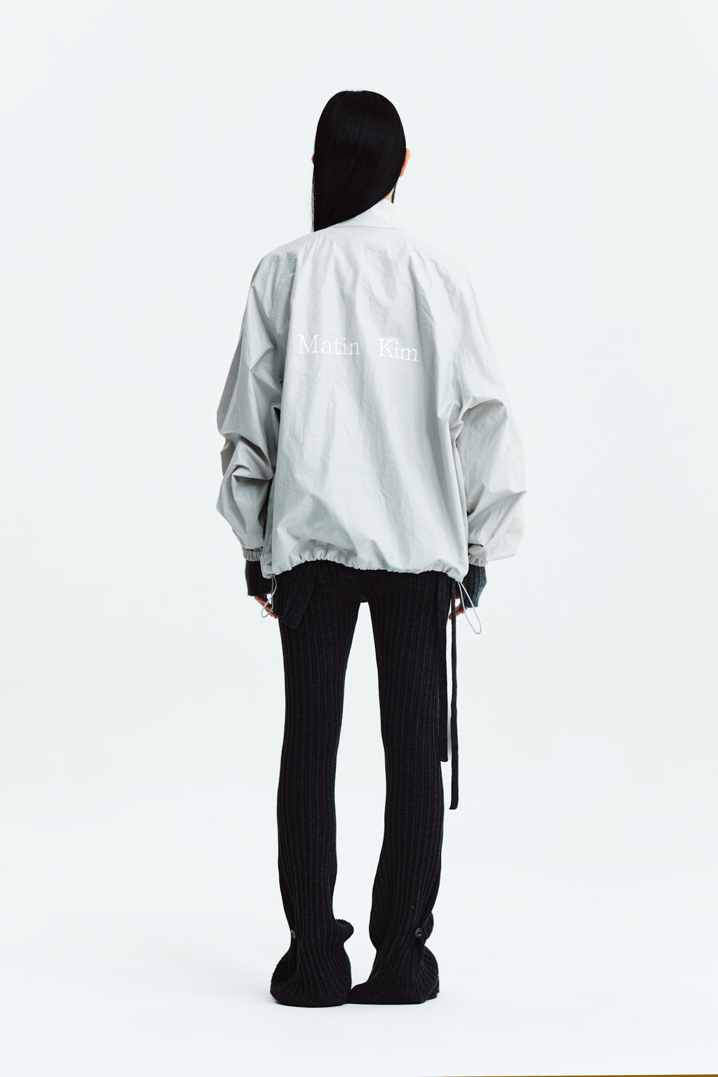 Matin Kim - Matin Kim Logo Coating Jumper (Grey) product image 8 | TRAB K-Fashion Australia