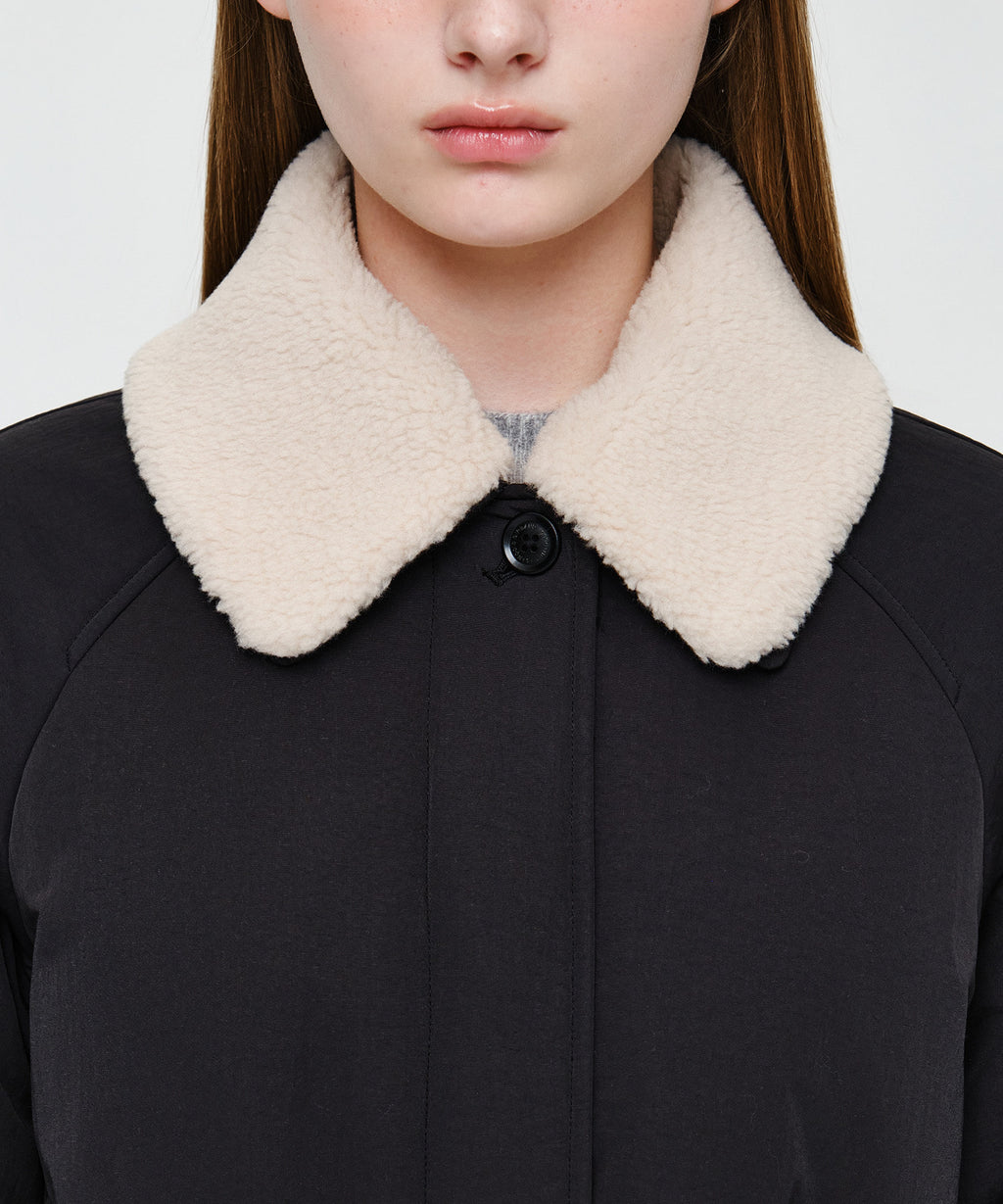 Marithe & Francois Girbaud - Waist Belt Long Padded Jacket (Black) product image 5 | TRAB K-Fashion Australia