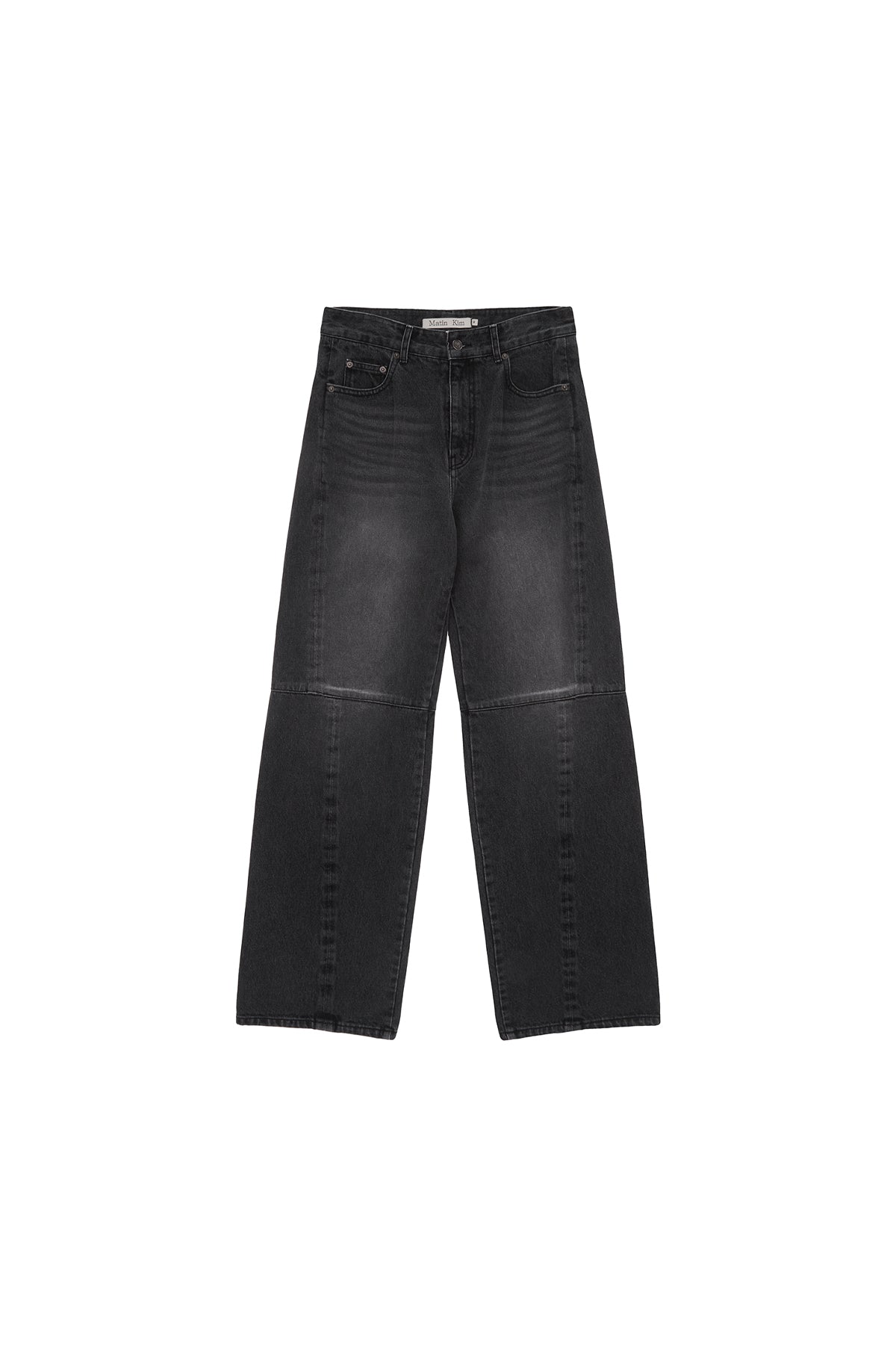 Matin Kim - Side Washed Denim Pants (Black) product image 1 | TRAB K-Fashion Australia