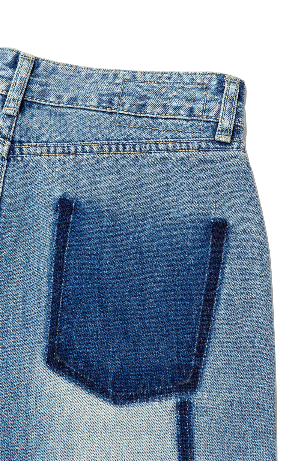 Matin Kim - Pocket Washed Point Denim Pants (Light Blue) product image 6 | TRAB K-Fashion Australia