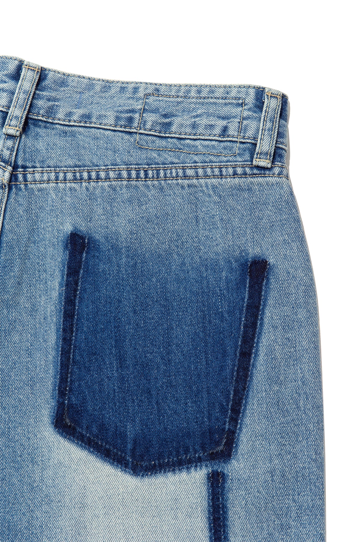 Matin Kim - Pocket Washed Point Denim Pants (Light Blue) product image 6 | TRAB K-Fashion Australia