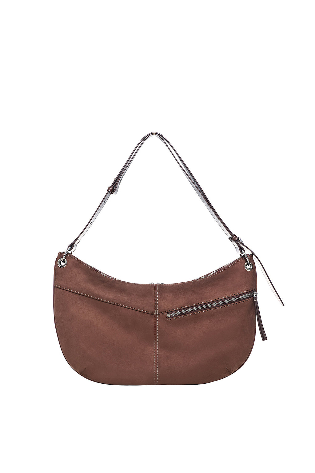 Matin Kim - Suede Round Hobo Bag (Brown) product image 3 | TRAB K-Fashion Australia