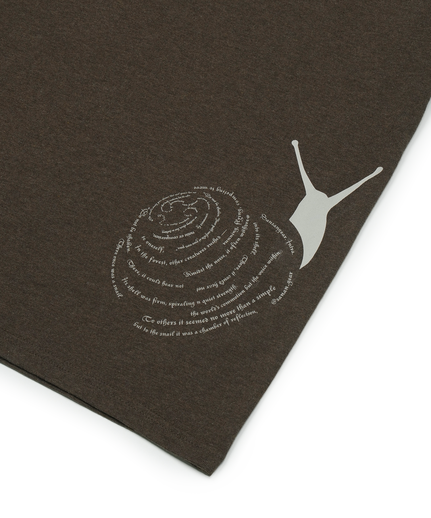 San San Gear - Snail T-Shirt (Melange Brown) product image 3 | TRAB K-Fashion Australia