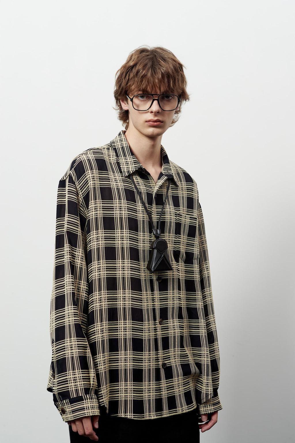 Stu - Weaved Check Shirt (Black) product image 13 | TRAB K-Fashion Australia