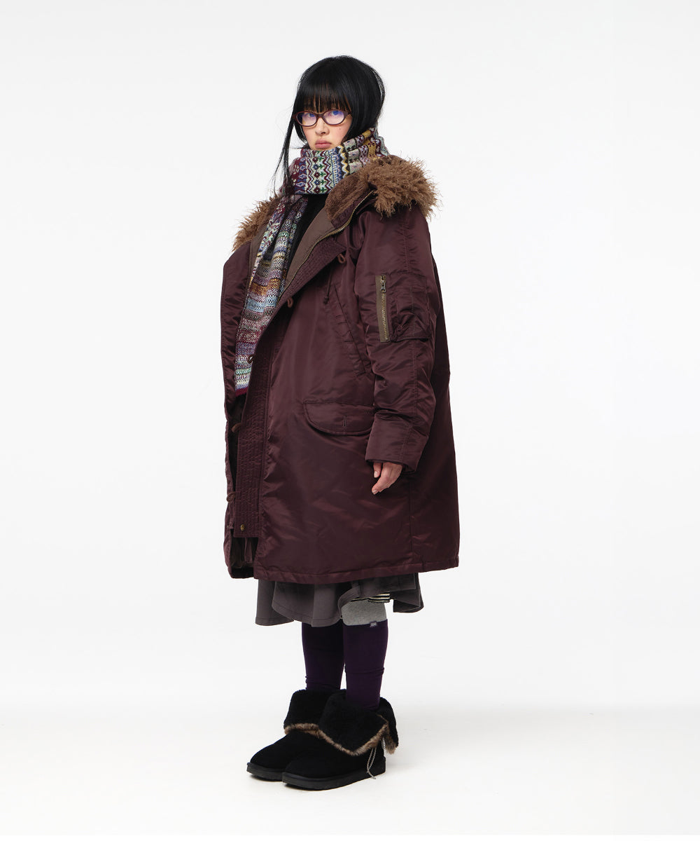 Coyseio - Hooded Field Down Jacket (Wine) product image 11 | TRAB K-Fashion Australia