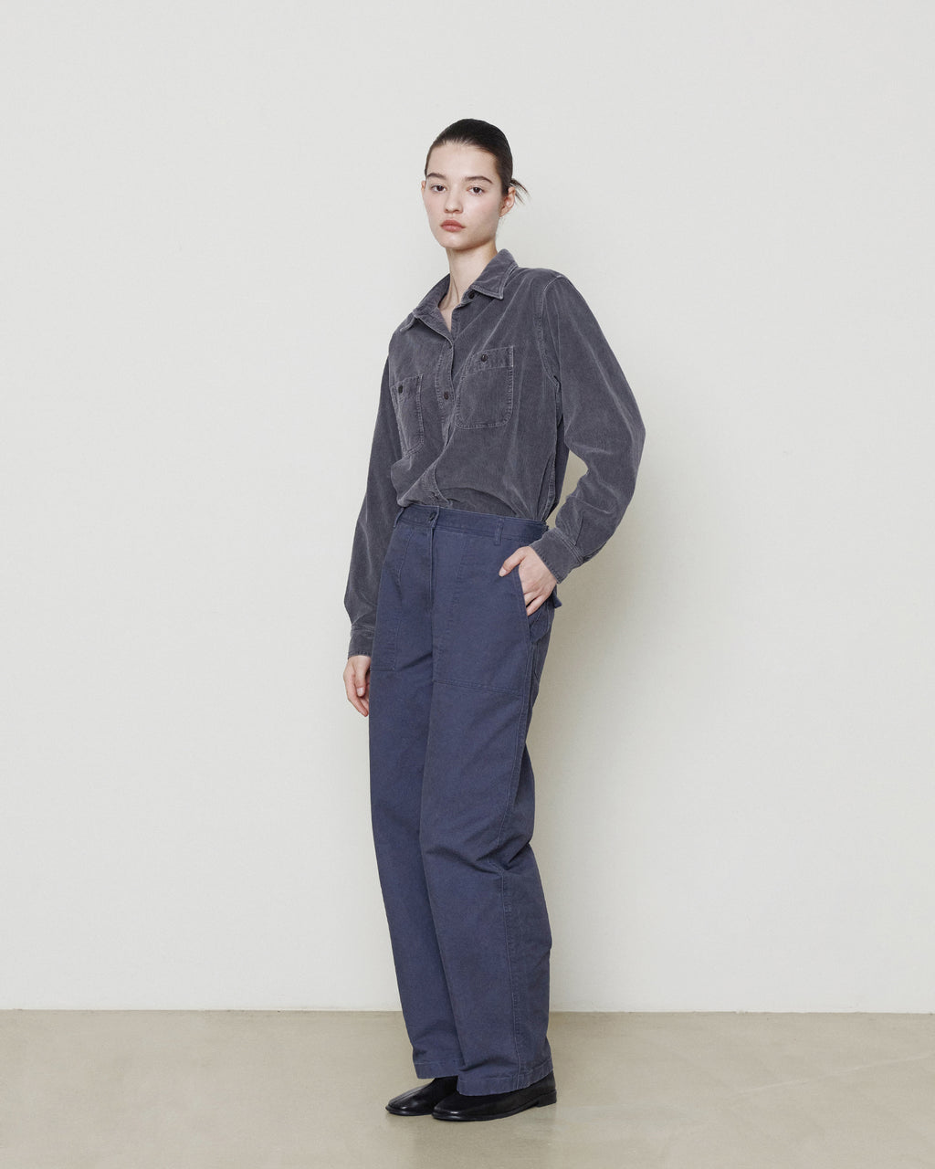 Brownyard - Garment Dyed Corduroy Shirt (Navy) product image 4 | TRAB K-Fashion Australia