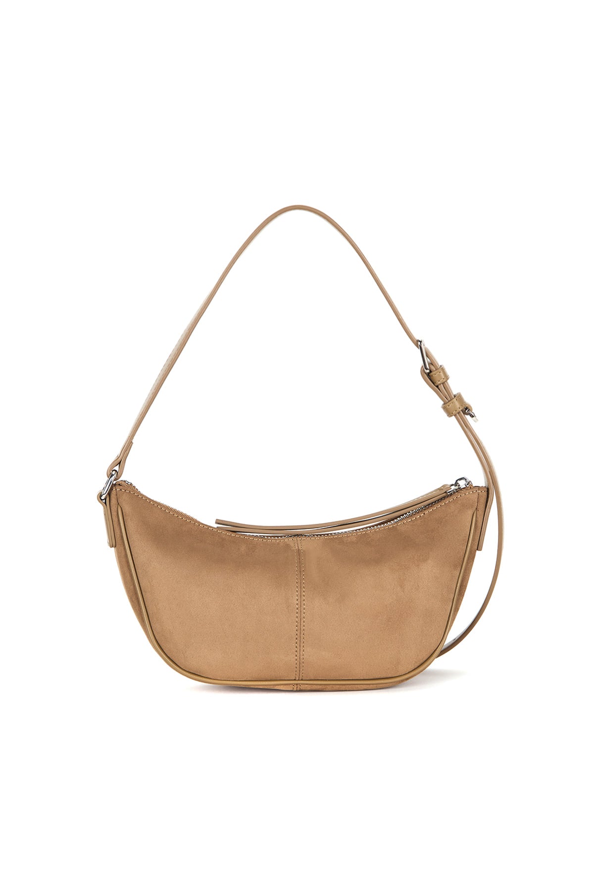 Matin Kim - Suede Mini Arc Hobo Bag (Beige) product image 5 | TRAB K-Fashion Australia