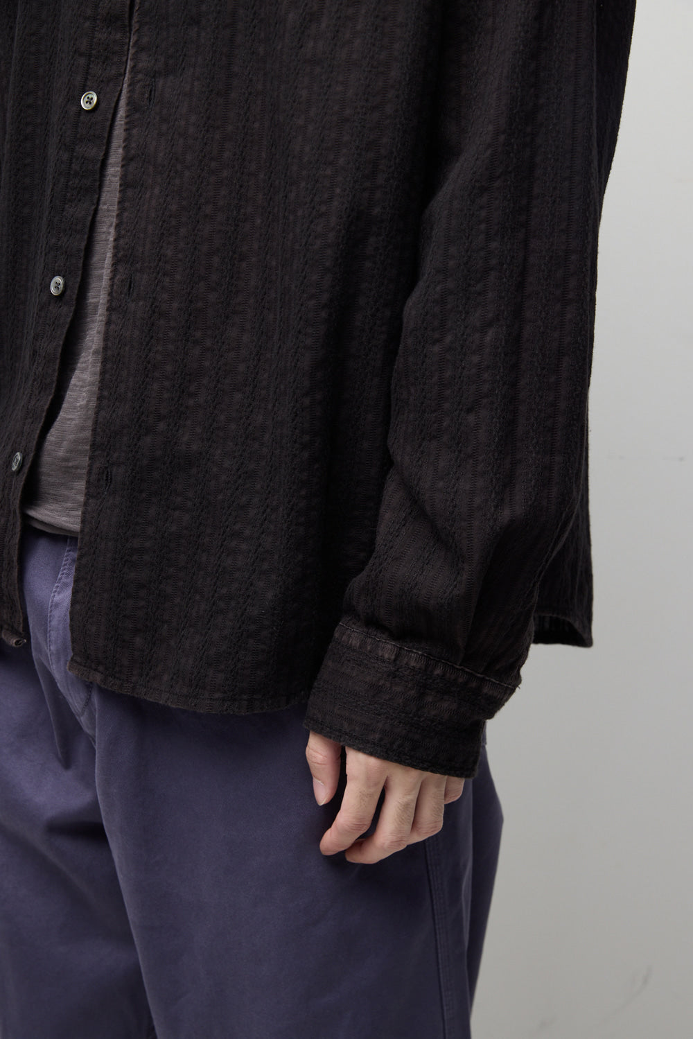 Hatchingroom - Crochet Shirt (Bleached Black) product image 14 | TRAB K-Fashion Australia