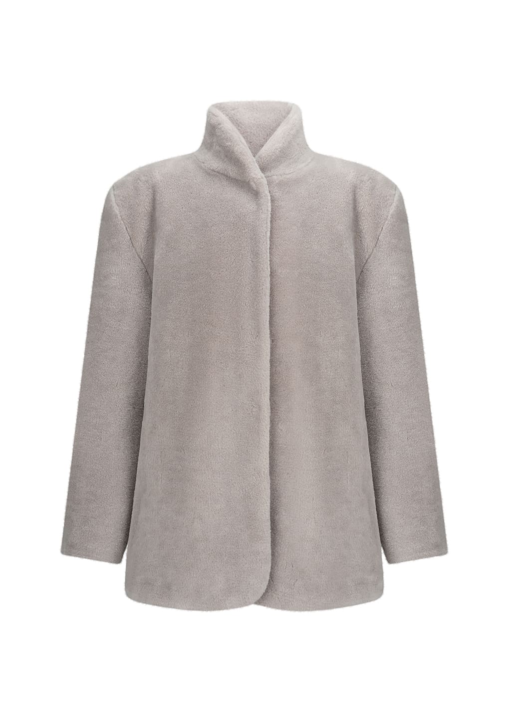 Amomento - shearling mid jacket (Grey) product image 12 | TRAB K-Fashion Australia