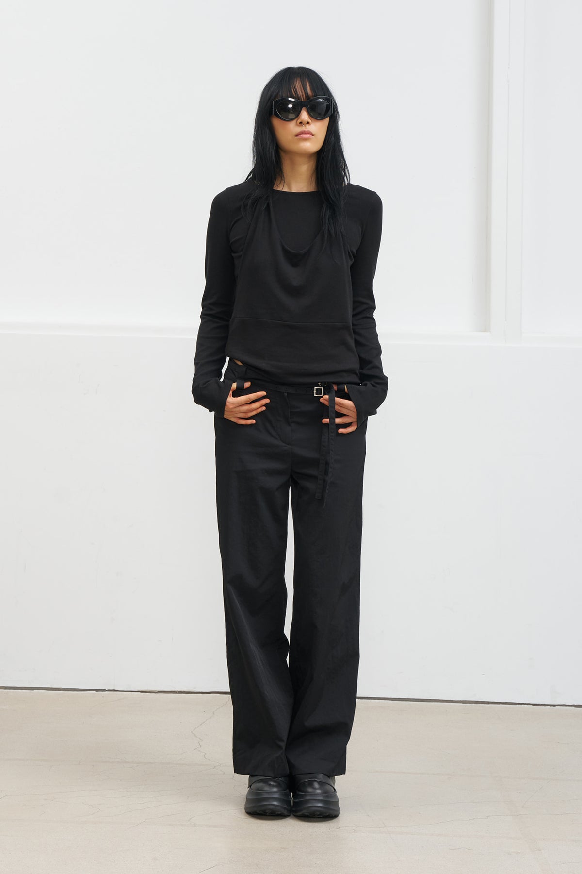 Deinet - Layered Halter Neck Long Sleeve (Black) product image 6 | TRAB K-Fashion Australia