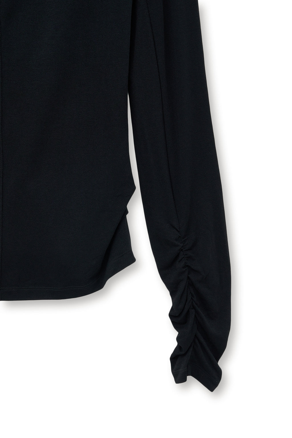 Matin Kim - Henly Neck Shirring Top (Black) product image 4 | TRAB K-Fashion Australia