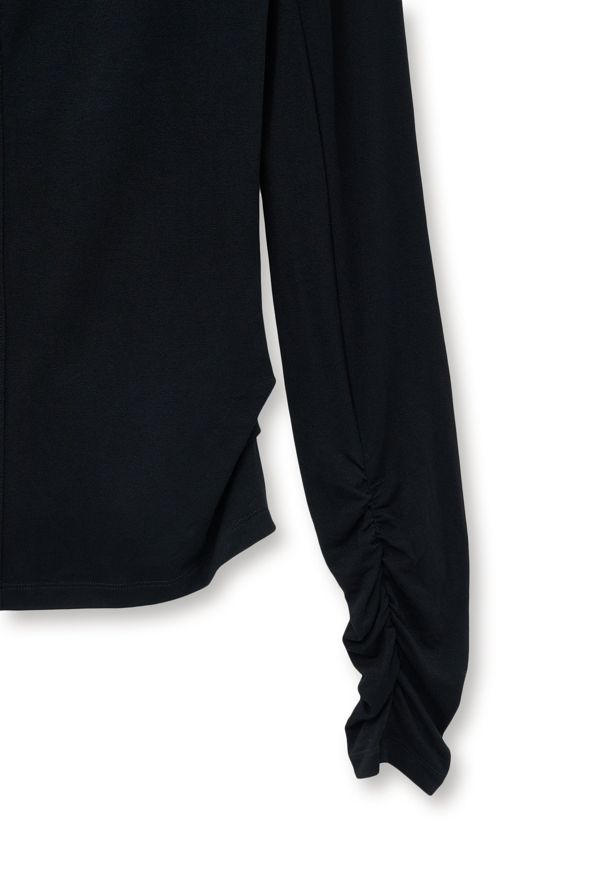 Matin Kim - Henly Neck Shirring Top (Black) product image 4 | TRAB K-Fashion Australia