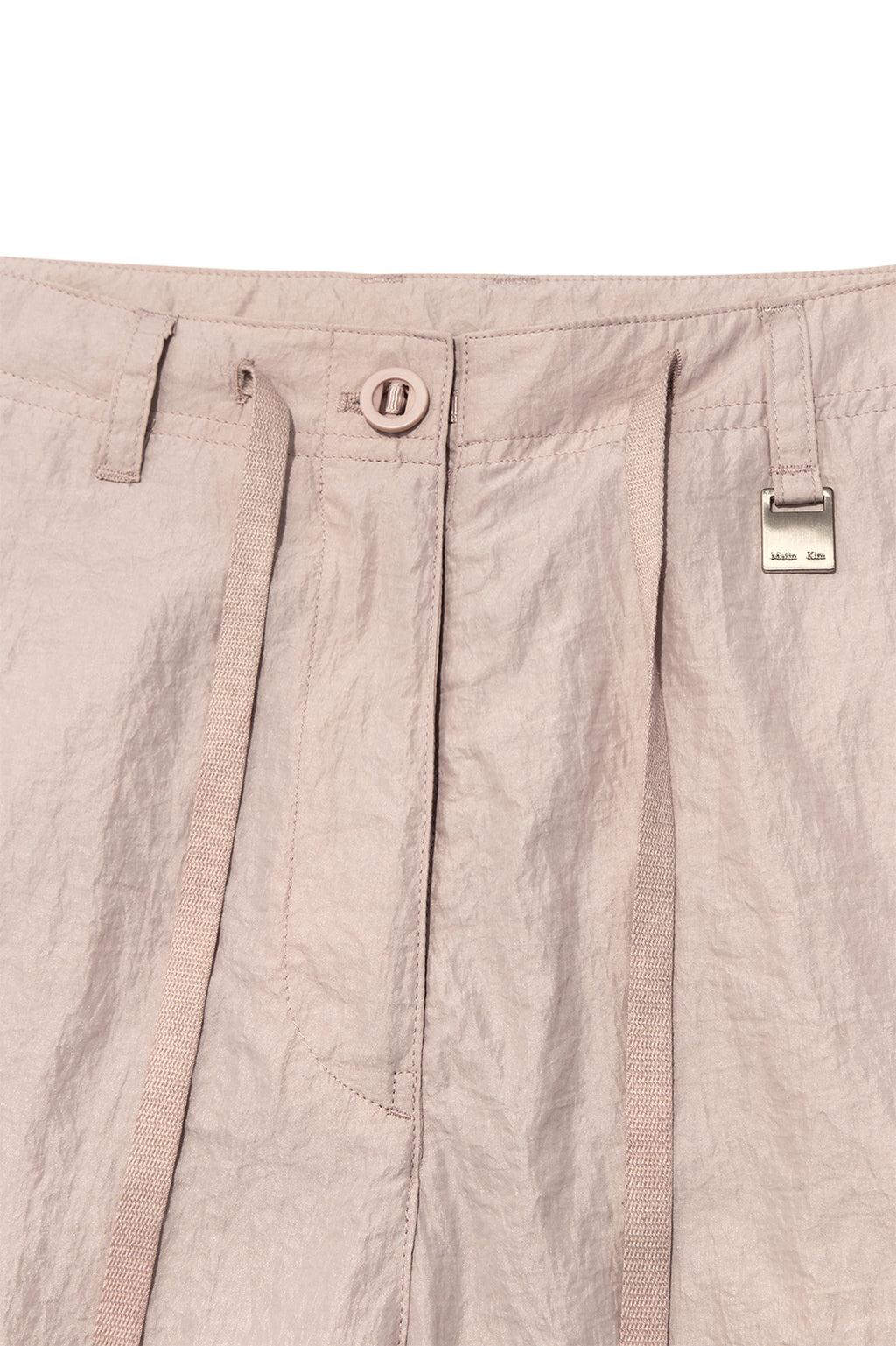 Matin Kim - String Nylon Cargo Pants (Light Pink) product image 3 | TRAB K-Fashion Australia