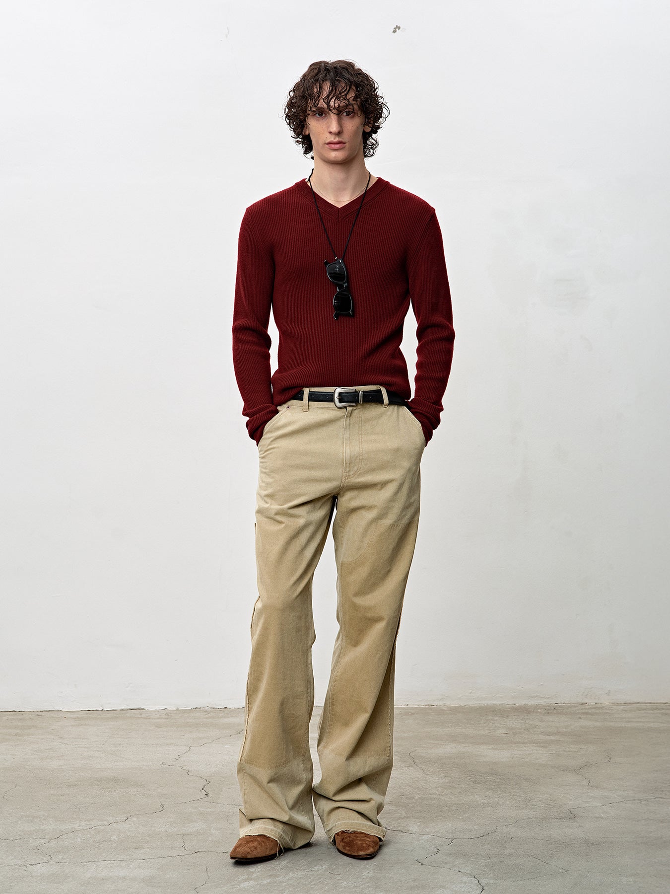 Tonywack - Vintage Effect Flared Carpenter Pants (Faded Beige) product image 10 | TRAB K-Fashion Australia